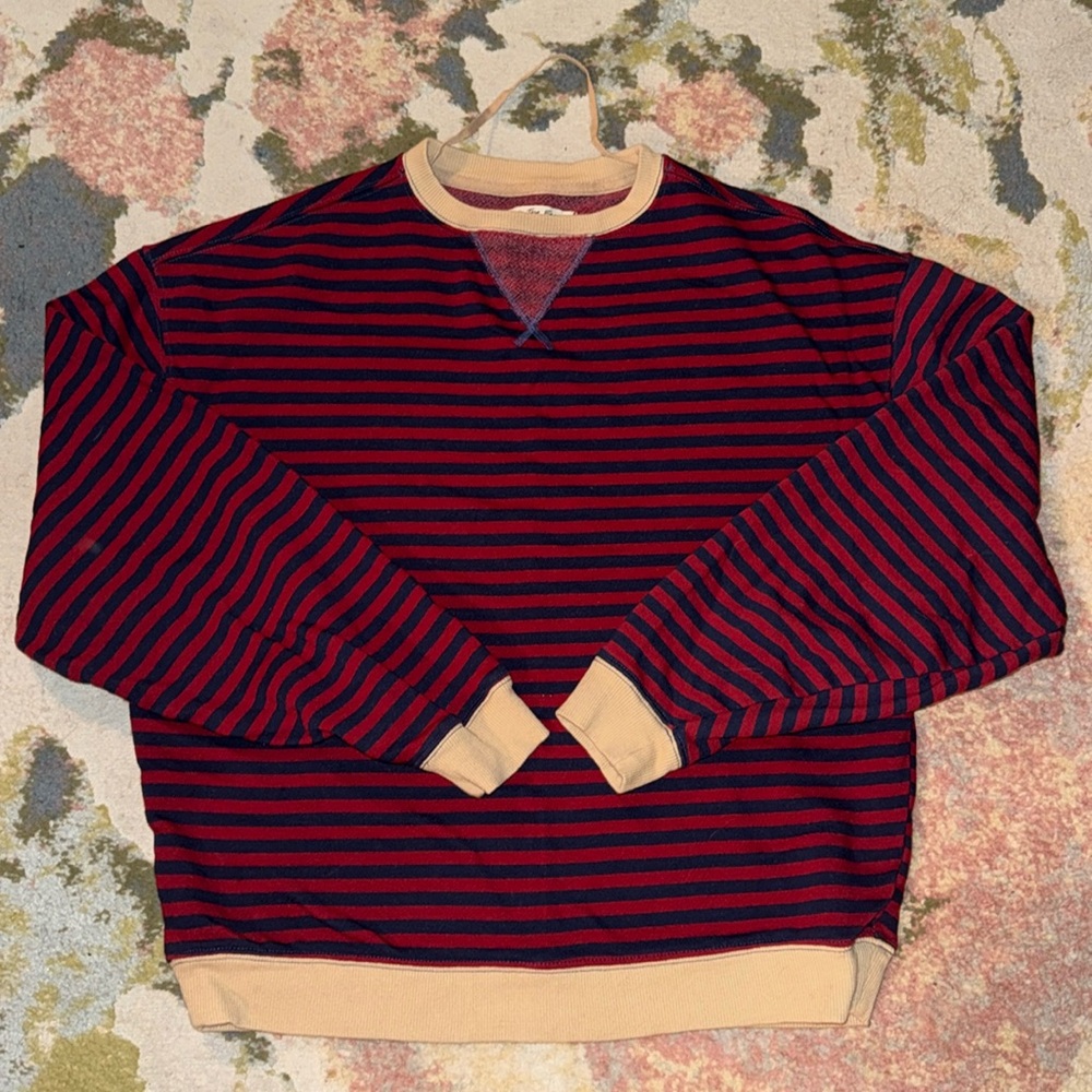 Free People Classic Striped Oversized Crewneck. XS